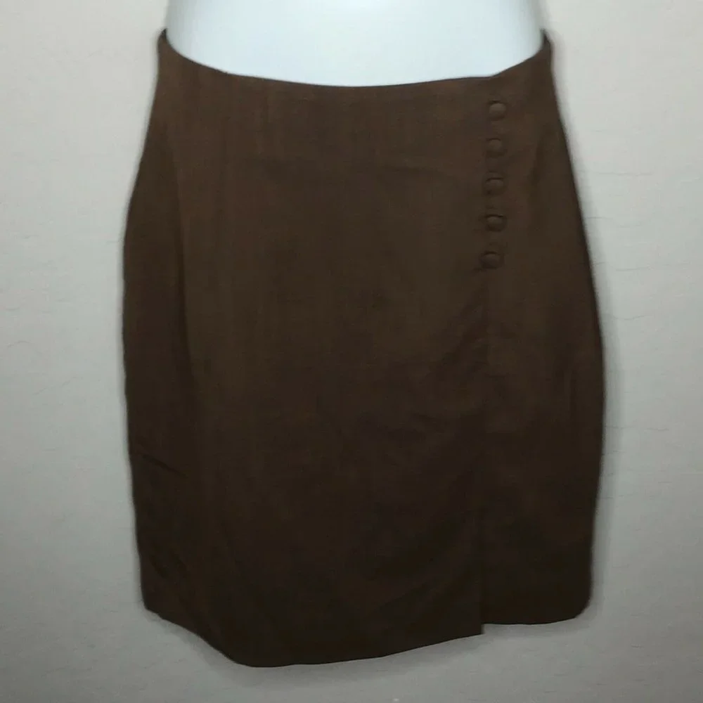 NYCC Womens Brown Straight Pencil Skirt Knee Length Office Church 10